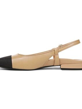 VIONIC PENDLETON SLINGBACK TWO TONE BLAKC ABD BEIGE Two-Tone Slingback Flats